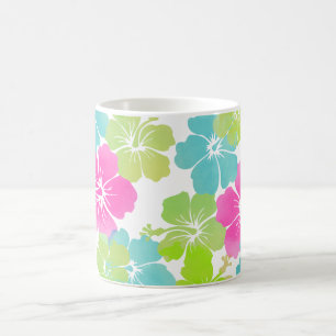 PixDezines Retro-Hibiskus Kaffeetasse