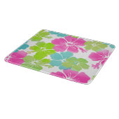 PixDezines Retro-Hibiskus Schneidebrett (Ecke)