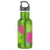 PixDezines Retro-Hibiskus Trinkflasche (Rückseite)