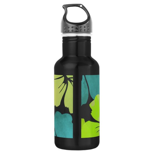 PixDezines Retro-Hibiskus Trinkflasche (Rückseite)