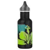 PixDezines Retro-Hibiskus Trinkflasche (Links)