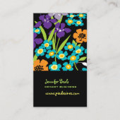 PixDezines Retro Japanischer Iris/DIY Hintergrund Visitenkarte (Vorderseite)