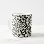 PixDezines Retro Leopard/DIY Hintergrundfarbe! Kaffeetasse (Vorderseite Links)