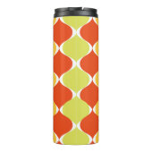 PixDezines Retro Mod Ogee, grün rosa Orange Thermosbecher (Rückseite)