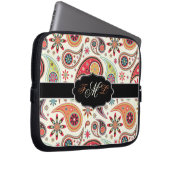 PixDezines Retro Paisley/DIY Hintergrundfarbe Laptopschutzhülle (Vorne Rechts)