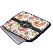 PixDezines Retro Paisley/DIY Hintergrundfarbe Laptopschutzhülle (Vorne Knopf)