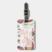 PixDezines Retro-Pisley-/DJ-Hintergrund Gepäckanhänger (Vorderseite vertikal)