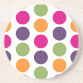 PixDezines Retro Polka Dots/DIY Hintergrundfarbe! Untersetzer (Vorne)