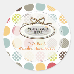 PixDezines retro Punkte/DIY-Hintergrund Runder Aufkleber