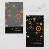 PixDezines Retro Stars Visitenkarte (Vorne/Hinten)