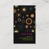 PixDezines Retro Stars Visitenkarte (Rückseite)