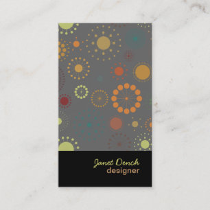 PixDezines Retro Sterne Visitenkarte