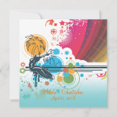 PixDezines Retro Surfer, Destination Events Einladung (Vorderseite)