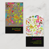 PixDezines Retro Tree/DIY Hintergrundfarbe Visitenkarte (Vorne/Hinten)