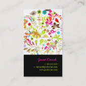 PixDezines Retro Tree/DIY Hintergrundfarbe Visitenkarte (Rückseite)