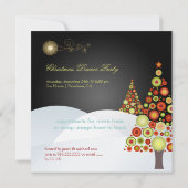 PixDezines Retro Weihnachtsbaum Einladung (Rückseite)