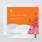 PixDezines Retro Weihnachtsbaum Einladung (Rückseite)