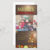 PixDezines Retro Weihnachtsbaum Feiertagskarte (Vorne/Hinten)