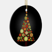 PixDezines Retro Weihnachtsbaum Keramik Ornament (Rechts)