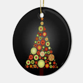 PixDezines Retro Weihnachtsbaum Keramik Ornament (Links)