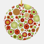 PixDezines Retro Weihnachtsbaum Keramikornament (Hinten)