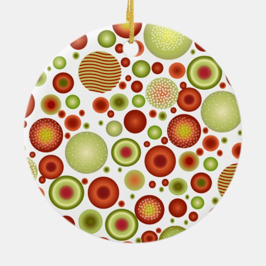 PixDezines Retro Weihnachtsbaum Keramikornament (Hinten)