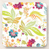 PixDezines Retroflora/DIY Hintergrundfarbe Untersetzer (Vorderseite)
