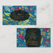 PixDezines Retroflora/DIY Hintergrundfarbe Visitenkarte (Vorne/Hinten)