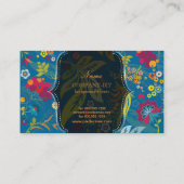 PixDezines Retroflora/DIY Hintergrundfarbe Visitenkarte (Rückseite)