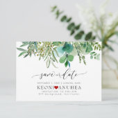 PixDezines Rett Datum/Grün, Ältere+Fern Rett Save The Date (Stehend Vorderseite)