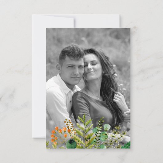 PixDezines Rett Datum/Grün, Ältere+Fern Rett Save The Date (Rückseite)