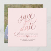 PixDezines Rett Datum/Imitate Rose Gold/DIY Hinter Save The Date (Vorne/Hinten)