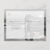 PixDezines Rett Datum, Imitate Rose Goldkalligraph Postkarte (Rückseite)