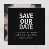 PixDezines Rett Datum/Imitate Silver/DIY Hintergru Save The Date (Vorne/Hinten)