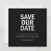 PixDezines Rett Datum/Imitate Silver/DIY Hintergru Save The Date (Vorderseite)