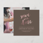 PixDezines Rett-Datum/Mauve/DIY-Hintergrund Save The Date (Vorne/Hinten)