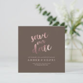 PixDezines Rett-Datum/Mauve/DIY-Hintergrund Save The Date (Stehend Vorderseite)