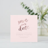 PixDezines Rett Datum/Rose Gold/DIY Hintergrund Save The Date (Stehend Vorderseite)