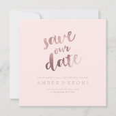 PixDezines Rett Datum/Rose Gold/DIY Hintergrund Save The Date (Vorderseite)
