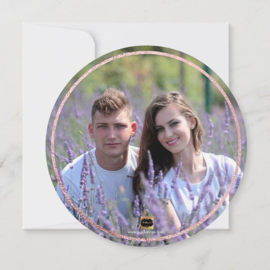 PixDezines Rett Datum/Rose Gold/Rosa Marmor Save The Date (Rückseite)