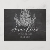 PixDezines/Rett Datum/Tafel/Kronleuchter Ankündigungspostkarte (Vorderseite)