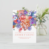 PixDezines Rett Datum/Wasserfarbe/Herbst Save The Date (Stehend Vorderseite)