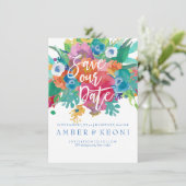 PixDezines Rett Datum/Wasserfarbe Save The Date (Stehend Vorderseite)