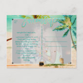 PixDezines/rett unser Datum/Vintager tropischer St Ankündigungspostkarte (Rückseite)