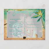 PixDezines/rett unser Datum/Vintager tropischer St Ankündigungspostkarte (Rückseite)
