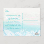 PixDezines rette Datum Strand+Wellen Ankündigungspostkarte (Rückseite)