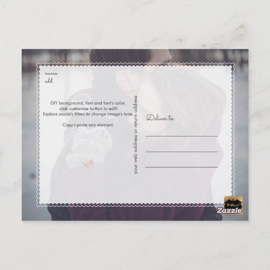 PixDezines Rettete unser Datum, lustiger Script-Sc Postkarte (Rückseite)