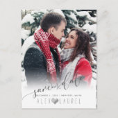 PixDezines Rettete unsere Datumskalligraphie-DIY-F Postkarte (Vorderseite)