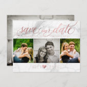 PixDezines Rettete unsere Rose Datum/Imitate Gold+ Postkarte (Vorne/Hinten)