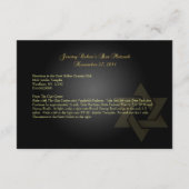 PixDezines Richtung, Bar Mitzvah/schwarz+gold Begleitkarte (Rückseite)
